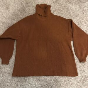 Free People Brown Turtleneck Sweater